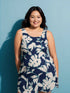 Ruffle Neck Sleeveless Sundresses For Women's - D2061